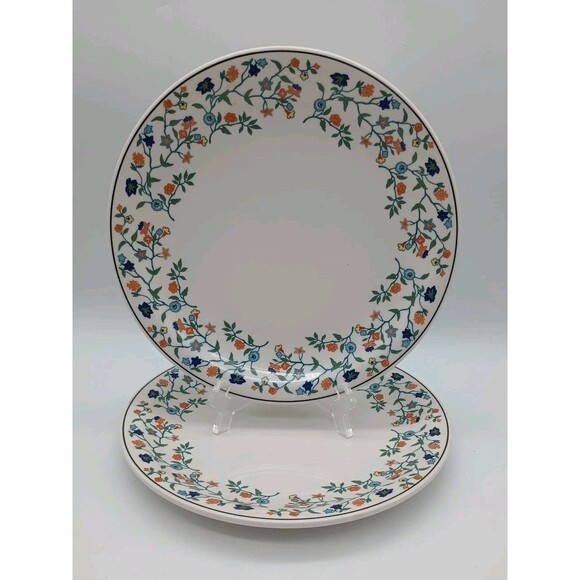 Homer Laughlin China Maytime Patter Lunch Plates Salad Set Of 2 USA - Picture 1 of 6